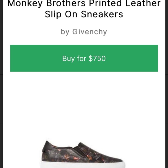 Brand new unworn monkey skate shoes by Givenchy purchased at Neiman Marcus main image 3